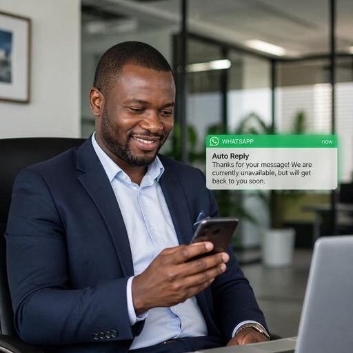 Business professional using WhatsApp